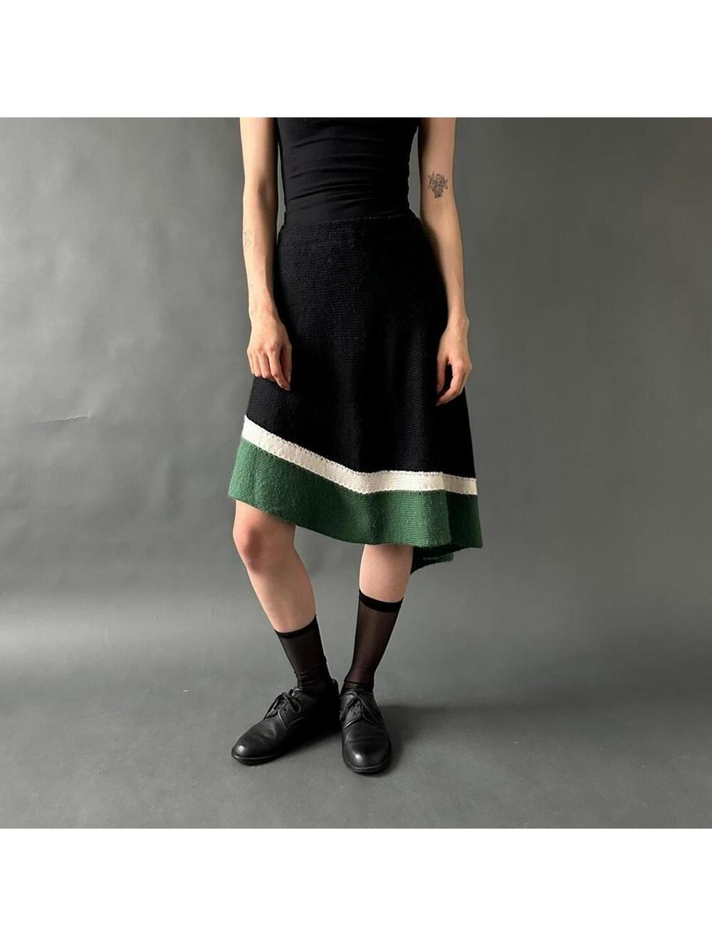 Miharayasuhiro Layered Knit Skirt
